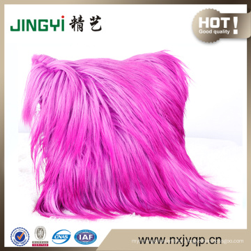 Attractive Soft Fluffy Curly Wool Long Hair Goat Skin Cushion